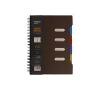 Diario recargable B5 de alta resistencia con divisores, 25 mil páginas y banderas de medición para organización de trabajo, estudio, cuaderno de bobina de alto número de páginas