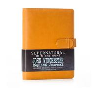 Diario Replica de John Winchester de ConQuest Journals Supernatural, de cuero sintético, entradas de diario, notas y bocetos, anuncio de Turducken de Biggerson, folleto de Mystery Spot, 5 artículos de