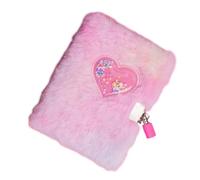 Diario Rosa Con Candado, Diario De Corazón Para Niñas | Diario Secreto Para Niñas Para Escribir | Diario De Escritura Secreto Para Niñas, Cuaderno De Felpa Para El Hogar, La Escuela, Los Viajes Y La H