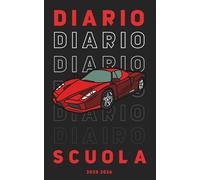 Diario Scuola 2025 2026 Auto Sportiva: Pianificatore giornaliero 1 giorno per pagina Per ragazze e ragazzi - Materiale scolastico medie elementari superiori università - copertina motorsport