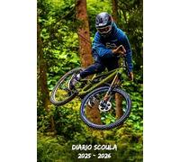 Diario Scuola 2025 2026: Motivo BMX, Pianificatore settimanale appositamente progettato per gli studenti, con un layout che presenta una settimana per due pagine