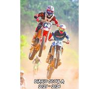 Diario Scuola 2025 2026 Motivo Moto Cross: Pianificatore settimanale appositamente progettato per gli studenti, con un layout che presenta una settimana per due pagine