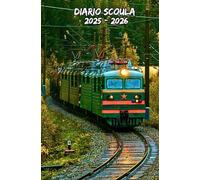 Diario Scuola 2025 2026 Treno: Planner settimanale appositamente progettato per gli studenti, con un layout che presenta una settimana per pagina