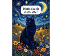 Diario Scuola 2026 2027 Gatto: Agenda scolastica giornaliera 2026/27 per Studente Scuola Elementari Medie Superiori | 2 giorni per 1 pagina | Formato Piccolo A5.
