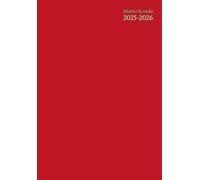 Diario Scuola Settimanale a5: Orizzontale ( Rosso ) Tinta Unita - Agenda Scolastico: Scuola Elementari - Medie & Superiori - Bambina, Bambino & ... - Formato Piccolo - Senza Anelli né Spirale.