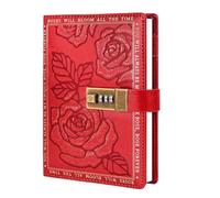 Diario secreto B6, 224 páginas de cuero rosa con tapa dura, organizador personal para mujeres, hombres, niños, niñas, escuela, viajes, cumpleaños, Navidad