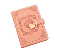 Diario secreto B6, 288 páginas, con candado, cuaderno de notas, de cuero resistente a la suciedad, for mujer para Mujeres y Hombres(Orange)