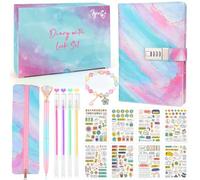 Diario secreto para niñas, regalos de Navidad para niñas de 8, 9, 10, 11, 12, 13, 14 años, diario con candado para adolescentes, regalos de cumpleaños para niñas de 7 a 15 años, cuaderno escolar con