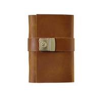 Diario Secreto Planificador Personal de cuero, libro contraseña Retro con diario candado, Bloc notas portátil creativo, papelería escolar for estudiantes(FM Brown)