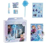 Diario Set Frozen - Set de Diario Infantil con Fuzzy Pen, Stickers y Accesorios Decorativos de Elsa y Anna