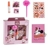 Diario Set Minnie - Diario Infantil con Fuzzy Pen, Stickers y Accesorios Temáticos de Minnie Mouse