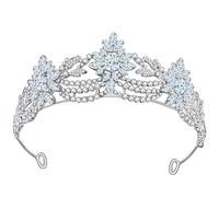 Diario tiara luxury cúbica corona cristal nupcial tiara circonía cúbica corona dhinestone baile de graduación corona nupcial tiara accesorios para el cabello para bodas