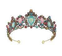 Diario tiara vintage jelly color cristal cristal nupcial tiara corona dhinestone belleza Corona de nupcias tiara accesorios para el cabello de boda