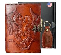 Diario Vintage de Dragones DnD, Hecho a Mano, Encuadernado en Cuero, Cuaderno de Cuero Con Diseño en Relieve Para Hombre y Mujer, Páginas Sin Líneas