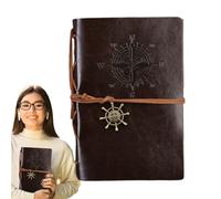 Diario vintage - Diario pirata - Cuaderno diario personal | diario retro, escritura líquida, material escolar, artículos de papelería para hombres, mujeres, adolescentes, imprescindibles para el aula