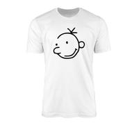 Diary of a Scaredy Kid,Camiseta para el Día del Libro Mundial de la Televisión para niños, regalos de 80% algodón hilado en anillo, 20% poliéster, White Prime, 9-11 Años