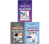 Diary of a Wimpy Kid Collection 3 Books Set by Jeff Kinney (The Meltdown, Wrecking Ball, The Deep End)