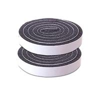 Diarypiece Burlete de esponja para puertas y ventanas, negro, 2 m x 1,5 cm x 1 cm, 25 g, paquete de 2