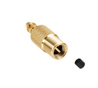 Diarypiece Compresor de aire de latón de flujo cerrado para neumáticos, bloqueo resistente, adaptador de boquilla de inflador de neumáticos de coche, convertidor de portabrocas de bomba