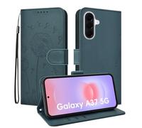 DiaryTown Funda para Samsung Galaxy A37 5G Cartera Carcasa Libro de PU Cuero Tapa Flip Folio Case Dibujos Ranura Tarjeta Función Soporte Antigolpes Protectora Cover Galaxy A37 5G - Verde Oscuro