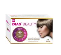 DIAS BEAUTY 60 Comprimidos con 800 mg de Colageno I II III y 50 mg Acido Hialuronico más Vitamina C D E Selenio Biotina y Acido Folico etc - Previene manchas solares y fortalece pelo piel y uñas