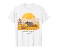 Días de Cosecha en Hanoi Vietnam Arroz Field Art Souvenir Camiseta