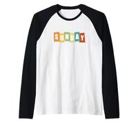 Días de la Semana Simple Grupo a Juego de Halloween Disfraz Domingo Camiseta Manga Raglan