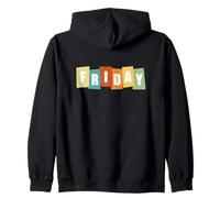 Días de la Semana Simple Grupo a Juego Disfraz de Halloween Viernes Sudadera con Capucha