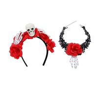 Dias Des Los Muerto Costume Halloween Fancy Dress Cosplay Day of the Deads Accessory Sugar Skull Headband Day of the Deads Costume