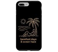 Días Descalzos y neblina oceánica - Arte de Playa Boho Carcasa para iPhone 7 Plus/8 Plus