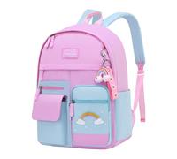 DÍAS RAINBOW Mochila - Cómoda Mochila Para La Escuela, Niña De Gran Capacidad De Gran Capacidad Mochila | Escolar Rosa Impermeable