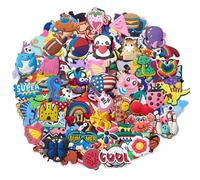 diasstro - Lote de 20, 50 y 100 adornos aleatorios de PVC diferentes para decoración de zapatos, caricaturas, Random 50pcs, Plástico, No es una piedra preciosa