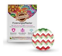 Diasticker® Parche de fijación Overpatch (10 unidades, Candy Cane) - Freestyle Libre 3, Dexcom G7, catéter, resistente al agua, transpirable, agarre fuerte, parche para sensor, fijación, cinta,