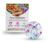 Diasticker® | Parches de fijación Overpatch (5 piezas, Butterfly Kiss) - Freestyle Libre 3, Dexcom G7, catéter | impermeable - transpirable - agarre fuerte | parche de sensor, fijación, cinta, yeso