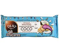 DIAT Radisson - Barquillos Rellenos con sabor Coco | Vegan y sin Azúcar Añadido | Barquillos de Coco | Wafers sabor Coco Sin Azúcares Añadidos Veganos