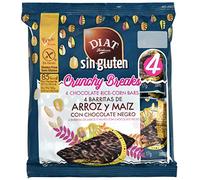 DIAT Radisson Barritas de cereales, con Chocolate negro y Sin Gluten | Arroz y Maíz | Fácil Digestión | Apto para Veganos | Producto Gluten free | Maíz no GMO (Paquete de 10)