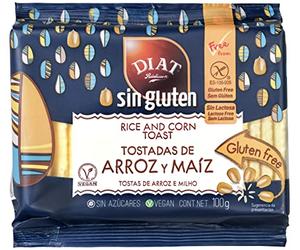 DIAT Radisson Tostadas de Arroz Sin Gluten | Tortitas de Arroz y Maíz | Producto Gluten Free | Sin azúcar | Bajo en grasas | Maíz no GMO | Apto para Veganos