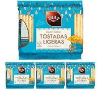 DIAT Radisson - Tostadas Ligeras | Tostadas Veganas | Fuente de Fibra | Bajo Contenido en Grasa | Sin Azúcar Añadido | Apto para Dietas de Control de Peso (Paquete de 4)