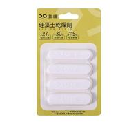 Diatom Drying Rod, Moisture Absorbing Stick, 4 piezas Reutilizables Fast Drying Deshumidification Pet Food Desicant for Freeze-Dried Snacks, Storage Boxes Gabinets, White 3,94 x 6,69 in