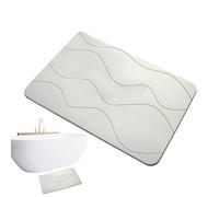Diatomaceous Earth, Shower Mat Rug, Non-Slip Bathroom Anti-Skid Pad for Kitchen Floor Hotel Pool Washroom Toilet SPA Area with Fast Drying Absorbent Texture Geometric Design