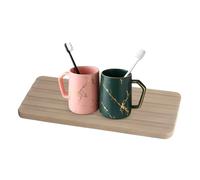 Diatomaceous Earth Tray, Bathroom Trays, Anti-Slip Quick-Drying Striped Mat, Odor-Resistant Splash Guard for Kitchen Counter, Faucet Area, Sink, Vanity, Toilet Tank, Shower Shelf