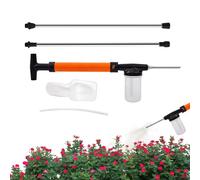 Diatomeas Tierra Agitadora de Polvo - Taza Agitadora Mano | Dispersor de Polvo con 2 varillas telescópicas, césped, invernadero de jardín, interior, exterior, hogar, dosificación, acero