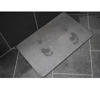 Cornat KGPLGOH Alfombrilla de baño 60 x 39 x 1 cm, Hecha de Tierra de diatomeas, Material Natural sostenible y sólido, Absorbente de Agua, Secado rápido, antibacteriana y Agradable al Tacto, Gris