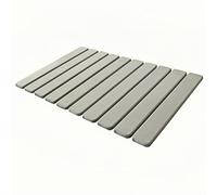 Diatomite Stone Bath Mat 40, 6 x 30, 5 cm Ultra Absorbent and Fast Drying Foldable and Non-Slip Ideal for Kitchen Shower Floor Light Grey (Gris Claro)