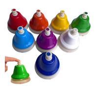 Diatonic Hand Bells - 8 Notas de mesa Bells, Educational Music Toy | Percussion Instrument Octave Hand-Operated For Thanksgiving, Easter, Birthday, Classroom, Preschool, Learning