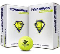 DIAWINGS W Pelotas de Golf Distancia Maxima para máxima Distancia, Anti-Slice, Giro bajo, tiros Rectos | Media Docena X 2, 12 Bolas | Blanco, Rosa, Naranja, Amarillo (Amarillo)