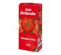Diaz Cadenas - Orlando Tomate Frito 780 g - Pack 12 unidades, Salsa Tradicional Española Sin Gluten, Elaborada con Tomates Naturales y Sofrito de Ajo y Cebolla, Ideal para Macarrones, Arroz y Carnes