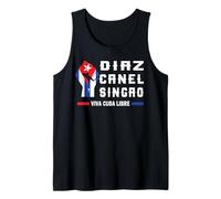 Diaz Canel Singao Viva Cuba Libre Tee Bandera cubana Patriótica Camiseta sin Mangas