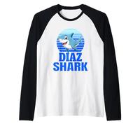 Diaz Shark Family Reunion Squad Primer Apellido Camiseta Manga Raglan