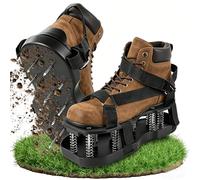 Dibaful Zapatos de uñas, aireadores de césped, premontados con cierre de , aireador de césped, escarificador, con pala, aireador de césped, aireador de césped